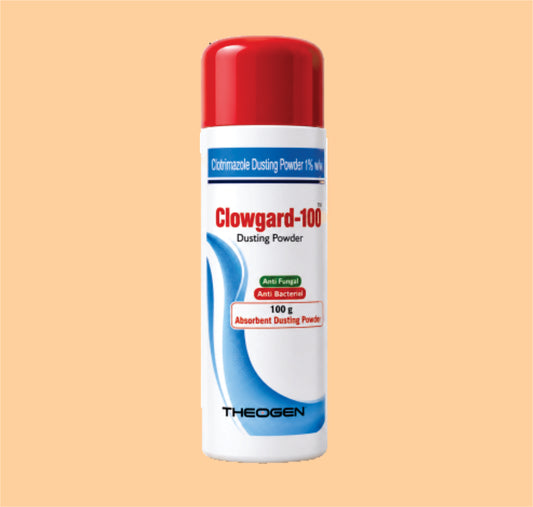 CLOWGARD-100 POWDER (100gm) Clotrimazole I.P. 1%w/w  by Theon