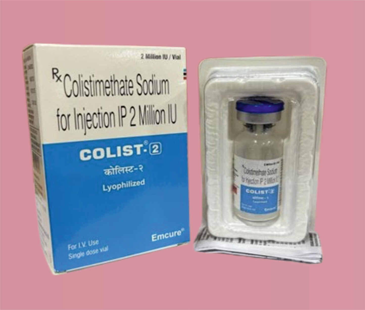 Colist 2 Inj ( Colistimethate Sodium 20,00,000 Iu ) By Emcure