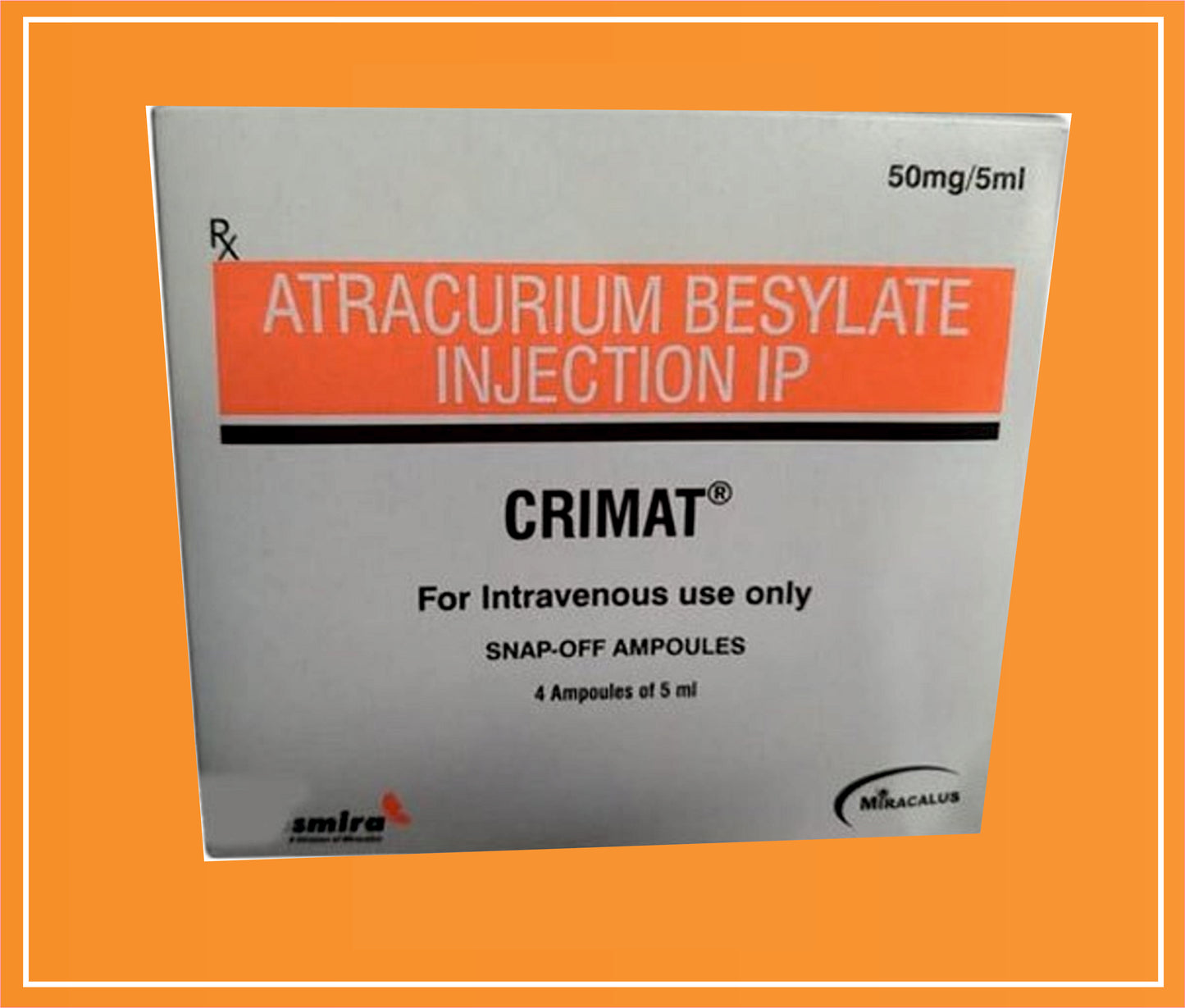 Crimat 50Mg/5Ml  ( Atracurium (50Mg) ) by Naprod