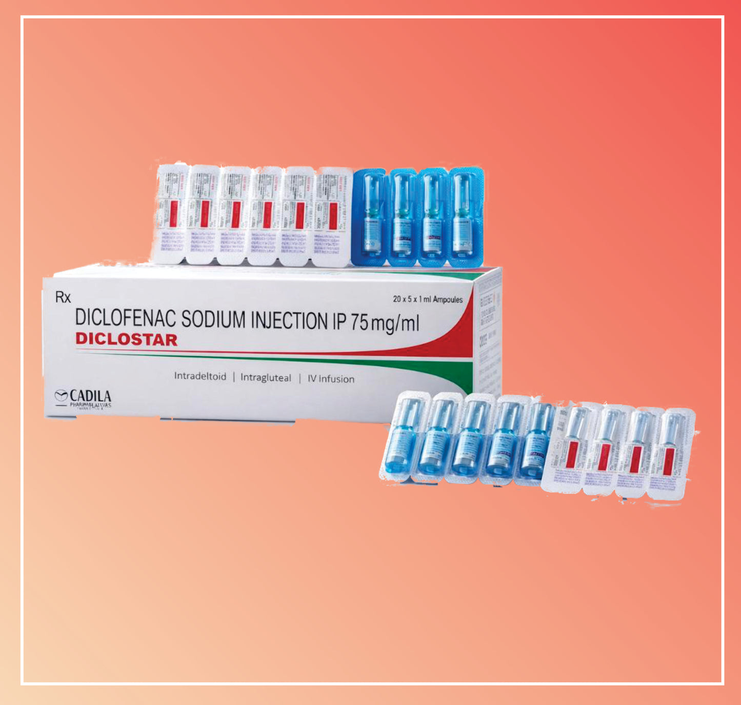 DICLOSTAR 1 ML INJ. (1 ml) Diclofenac Sodium 75 mg by Cadila