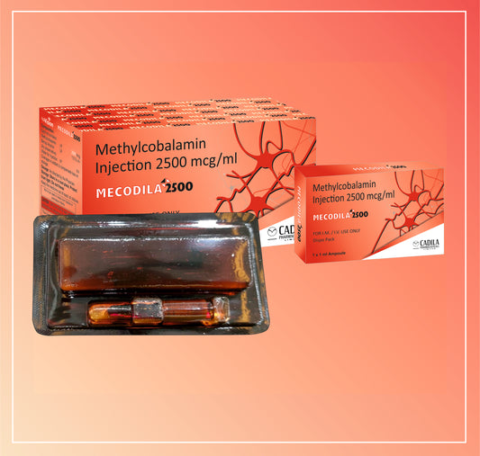 MECODILA 2500MCG INJ. (10x1 ML AMP) Mecobalamin 2500 mcg