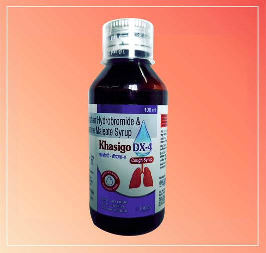 KHASIGO DX 4 (1X100 ML) Dextromethorphan Hydrobromide 10 mg + Chlorpheniramine Maleate 4 mg