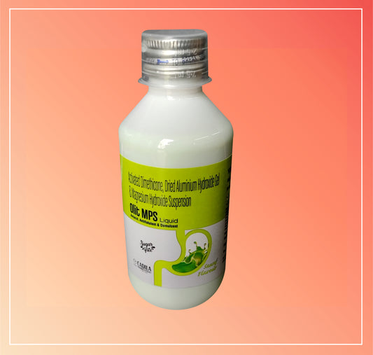 OLIT MPS SUSPENSION (SAUF FLAVOUR) (170 ML) Activated Dimethicone IP 50Mg + Magnesium Hydroxide IP 250Mg + Dried Alluminium Hydroxide Gel IP 250Mg  Per 10ML syp. (Mint Flavour)