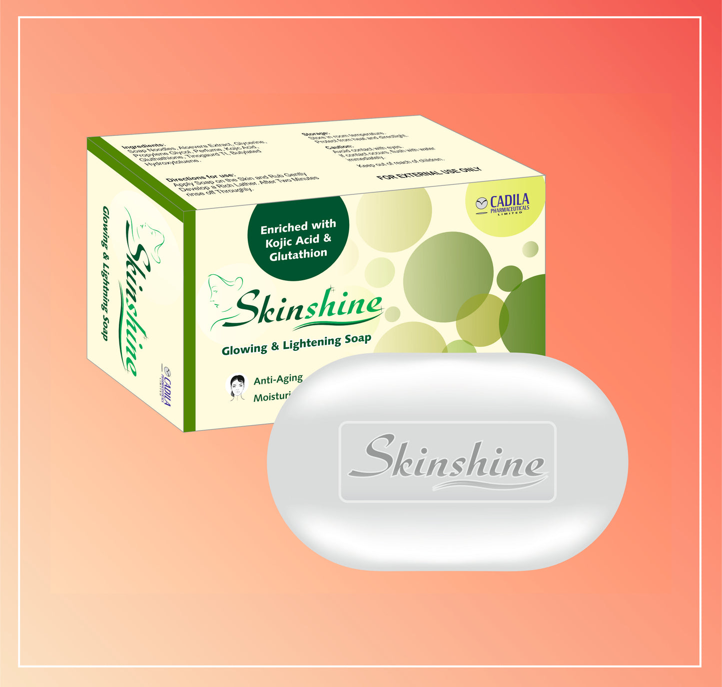 SKINSHINE GLOWING & LIGHTNING SOAP (1 NO.) Skin Glowing and Lightening Soap