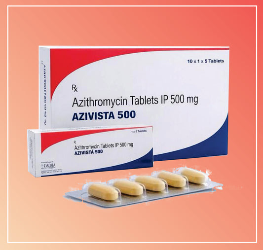 AZIVISTA 500 TAB 5'S (5's) Azithromycin 500 mg by Cadila