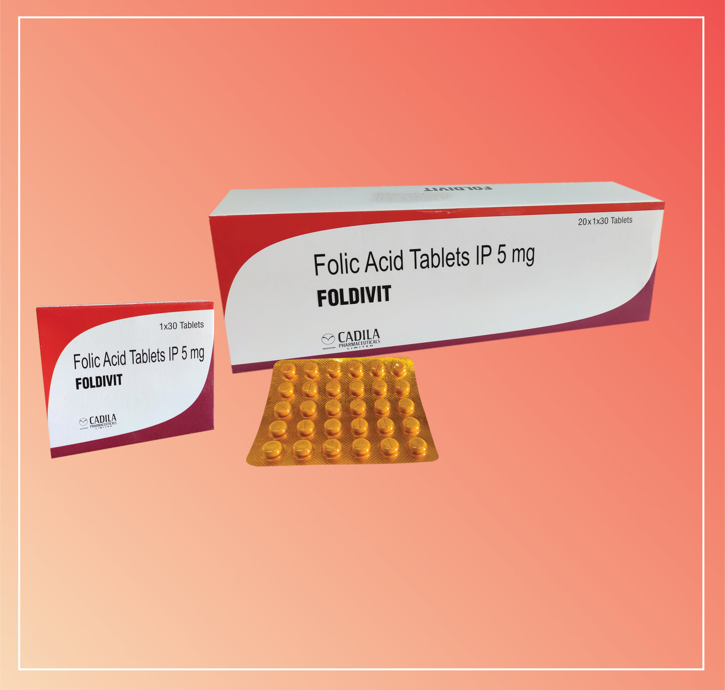 FOLDIVIT (20x30 T) Folic Acid 5 mg