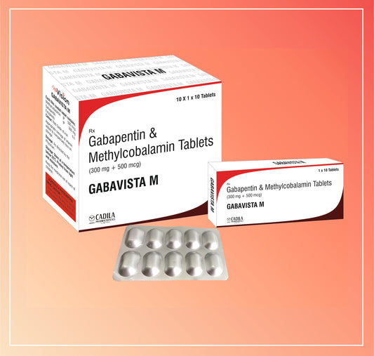 GABAVISTA M TAB 10X10 T (10x10T) Gabapentin 300 mg + Methylcobalamin 500 mcg