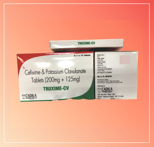 TRUXIME CV TAB 5X10 T (5x10 T) Cefixime 200 mg + Clavulanic Acid 125 mg