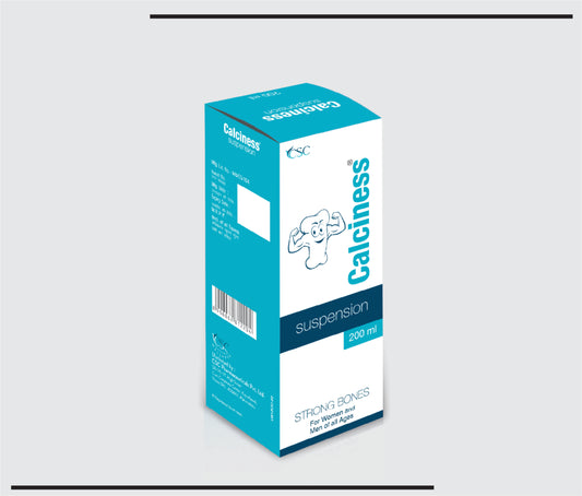 Calciness  (200 ml)Elemental Calcium 150 mg + Elemental Magnesium 25 mg + Elemental Zinc 1.5 mg + Vitamin D3 200 I.U. by CSC