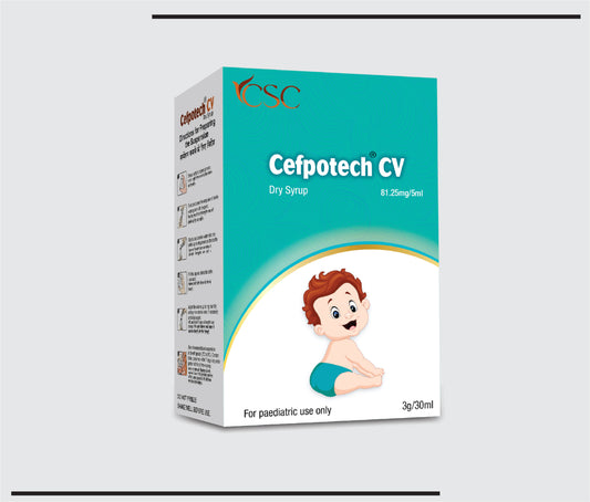 Cefpotech CV  30 ml (Cefpodoxime 50mg + Clavulanic acid 31.25 mg ) by CSC