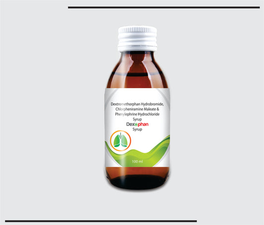 Dexophan 100ml (Dextromethorphan Hydrobromide + Chlorpheniramine maleate + phenylephrine Hydrochloride Syrup) by CSC