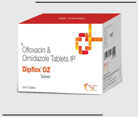 Dipflox OZ 20x10 (Ofloxacin 200 mg + Ornidazole 500 mg) by CSC