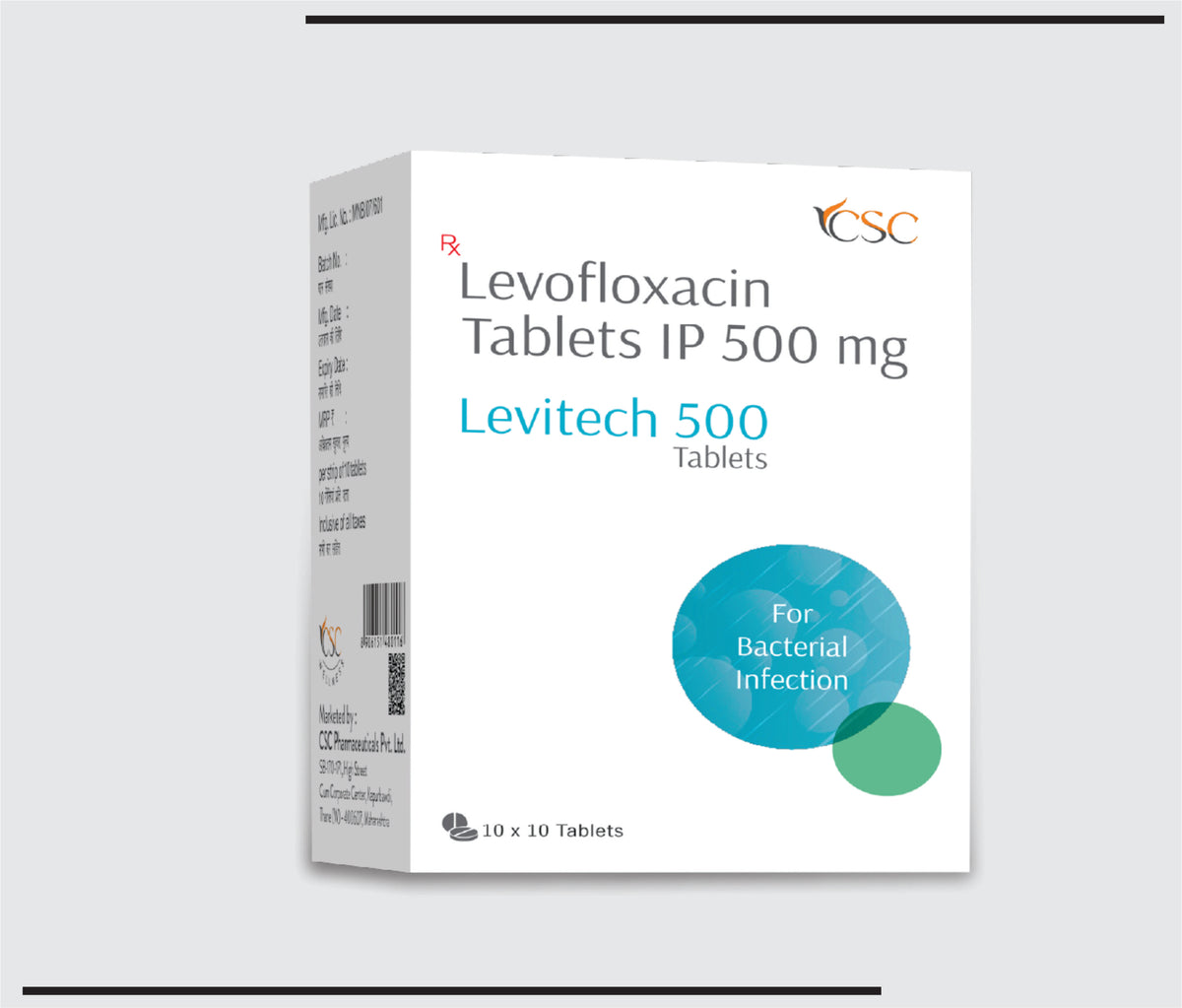 Levitech 500 (10x10) Levofloxacin 500 mg Tab by Csc