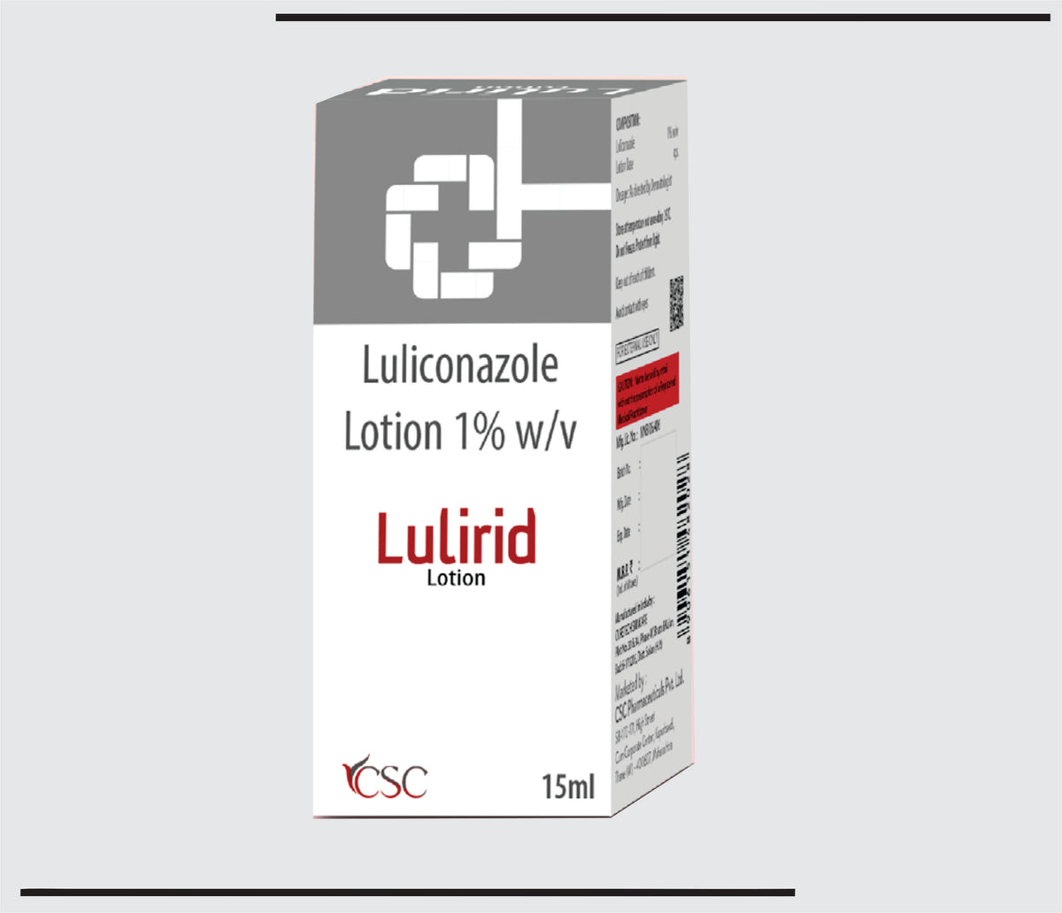 Lulirid Lotion (15ml) Luliconazole 1% Lotion by Csc