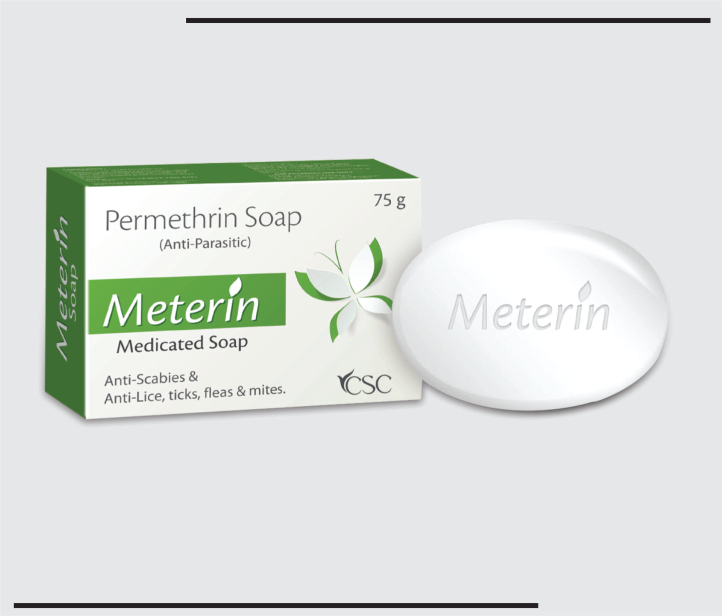Meterin Soap (75g) Permethrin Soap 1% by CSC