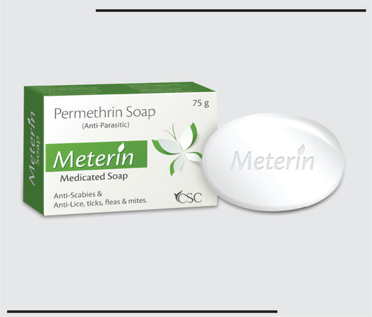 Meterin Soap 75g (Permethrin Soap 1%) by CSC