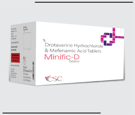 Minific D 20x10 (Drotaverine HCL 80mg + Mefenamic Acid 250mg ) by CSC