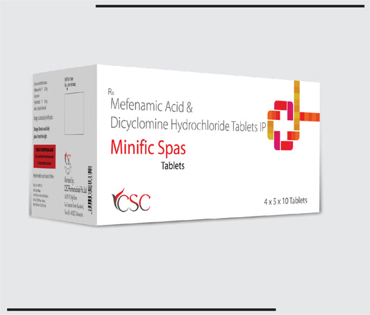 Minific Spas 4x5x10 (Mefenamic Acid 250mg + Dicyclomine HCL 10mg ) by CSC