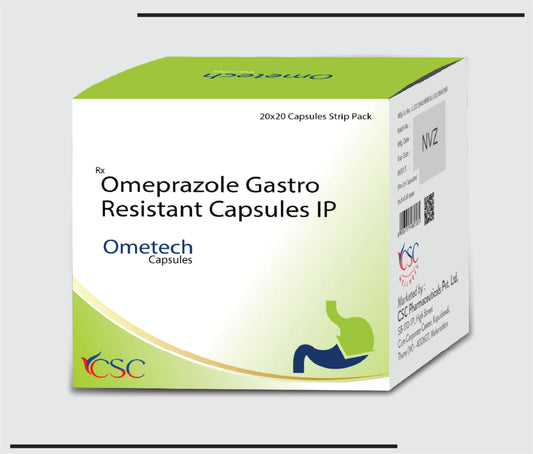 Ometech  20x20 (Omeprazole 20 mg Gastro-Resistant ) by CSC
