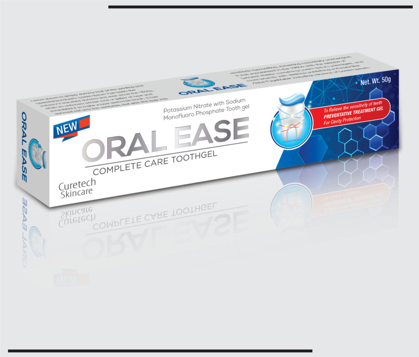 Oral Ease Toothgel (50g ) Potassium Nitrate 5.0% w/w + Sodium Monofluorophosphate 0.75% by CSC1