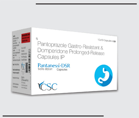 Pantaness DSR 10x10 (Pantoprazole 40mg + Domperidone30mg SR ) by CSC