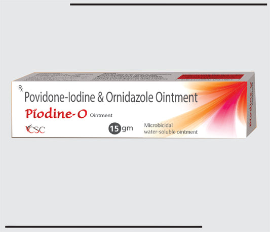 Piodin-O (15g) Povidone Iodine 5.00% w/w + Ornidazole 1.00% w/w by CSC