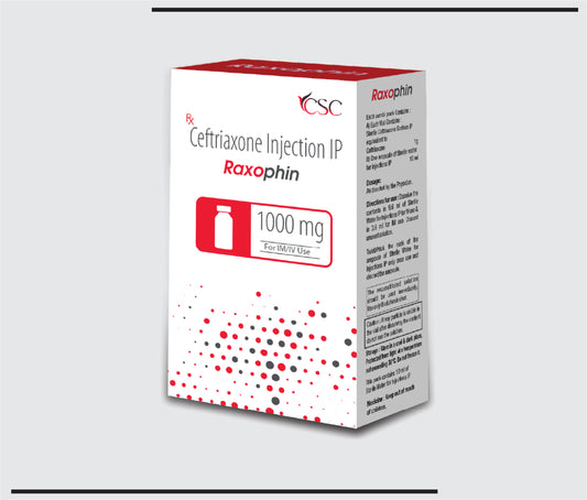 Raxophin Vial (Ceftriaxone 1000mg) by CSC