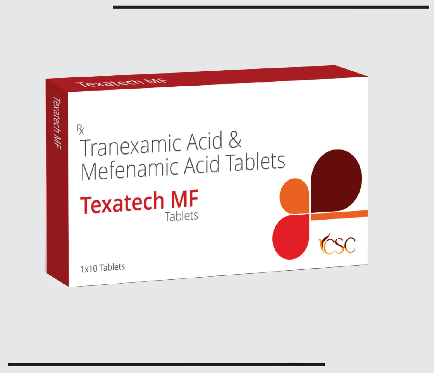 Texatech MF (10x1x10 ) Tranexamic Acid + Mefenamic Acid Tablets  by CSC1