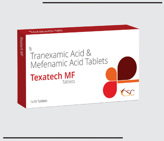 Texatech MF (10x1x10) Tranexamic Acid 500mg + Mefenamic Acid 250mg  by CSC