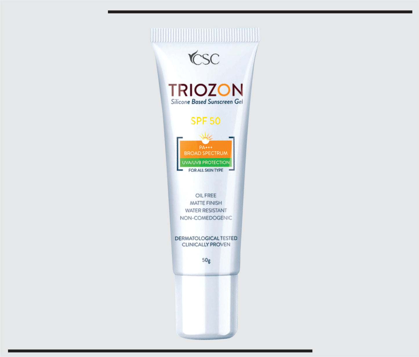 Triozon 50 (50g ) Silicon based 50 SPF Sunscreen Gel  by CSC1
