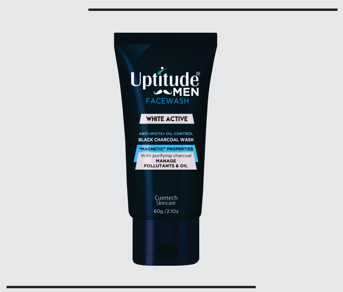 Uptitude Charcoal Facewash (60g ) Men Charcoal Facewash by CSC1