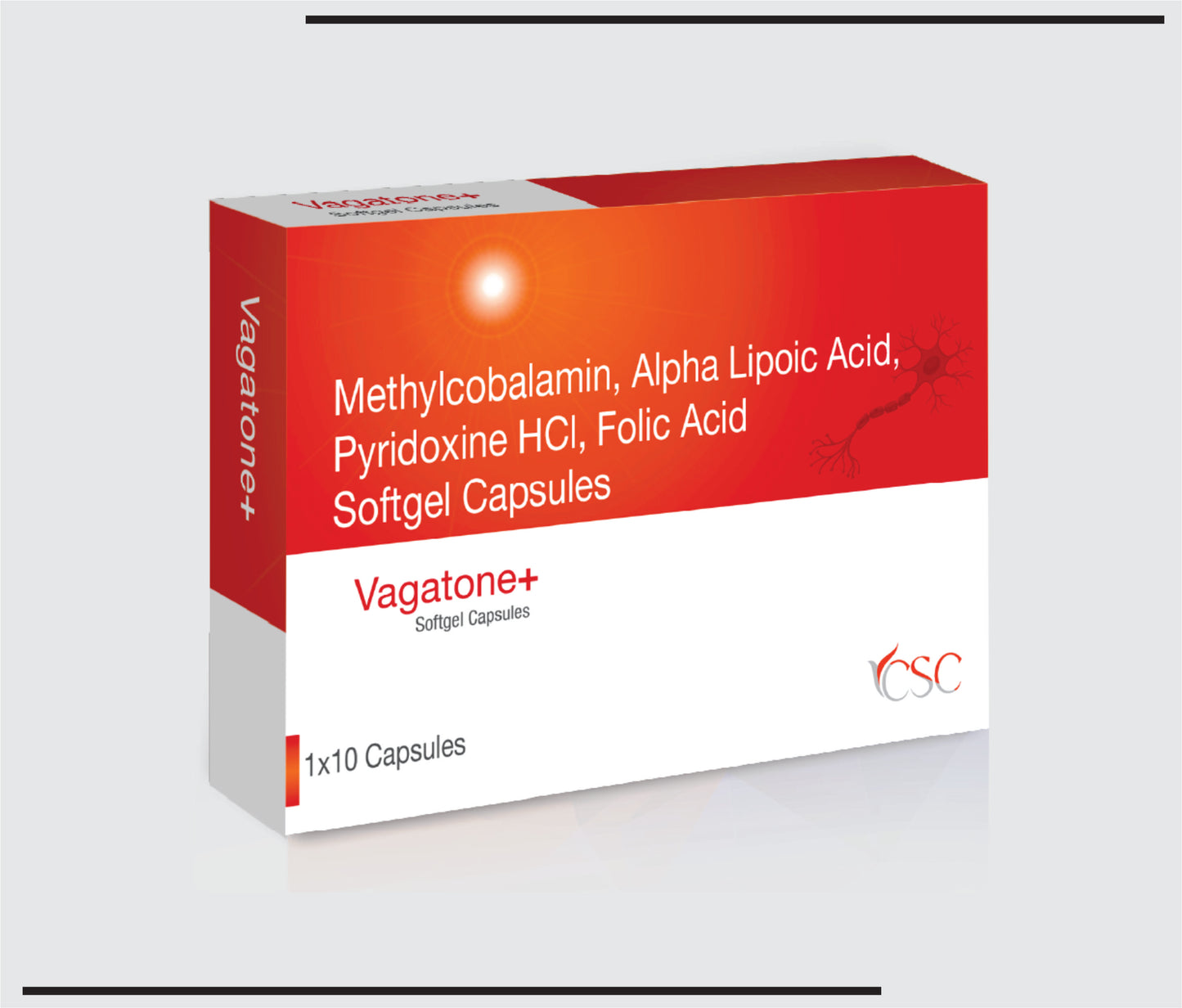 Vagatone + (10x1x10) Methylcobalamin 1500mcg + Alpha Lipoic Acid 100mg + Pyridoxine HCI 3 mg + Folic Acid 1.5mg by CSC