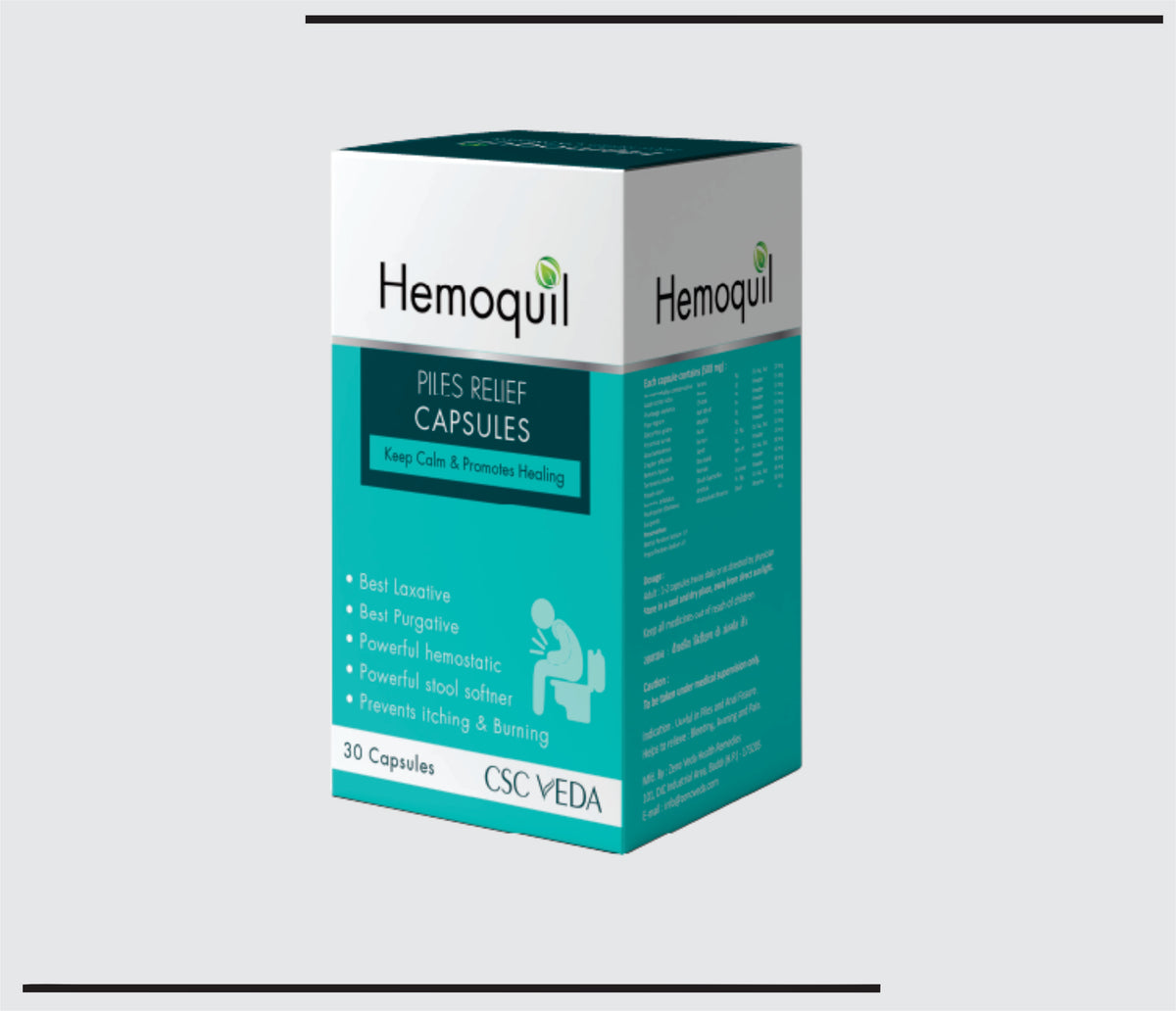Hemoquil Plus  (20g) Troxerutin 2%, Calcium Dobesilate Monohydrate 0.025%, Lignocaine 3%, Hydrocortisone Acetate 0.25%, Zinc Oxide 5%, Phenylephrine 0.10% by Csc