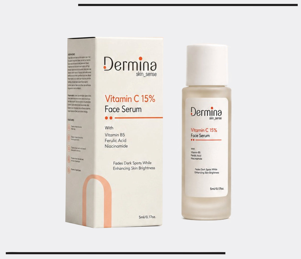 Vitamin C 15% Face Serum   (5ml) Vitamin B5,Ferulic Acid & Niacinamide  by CSC