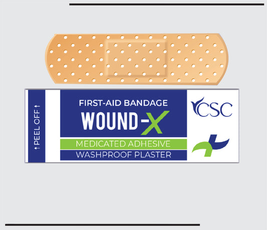 Wound X Bandage (100) First Aid Plaster (Bandage) by CSC