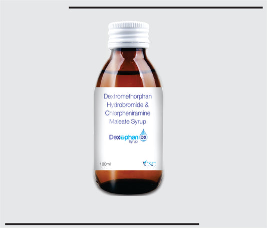 Dexophan DX  100ml (Dextromethorphan HBR + Chlorpheniramine Syrup) by CSC