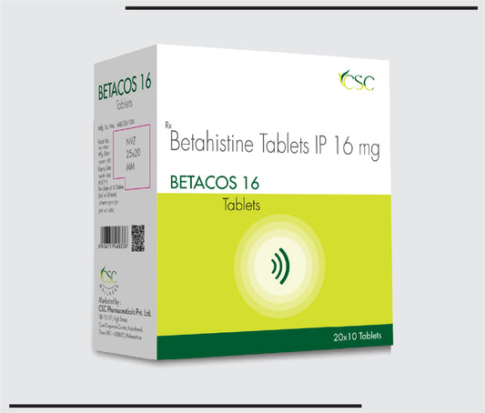 Betacos 16 20x10 (Betahistine I.P. 16 mg) by CSC