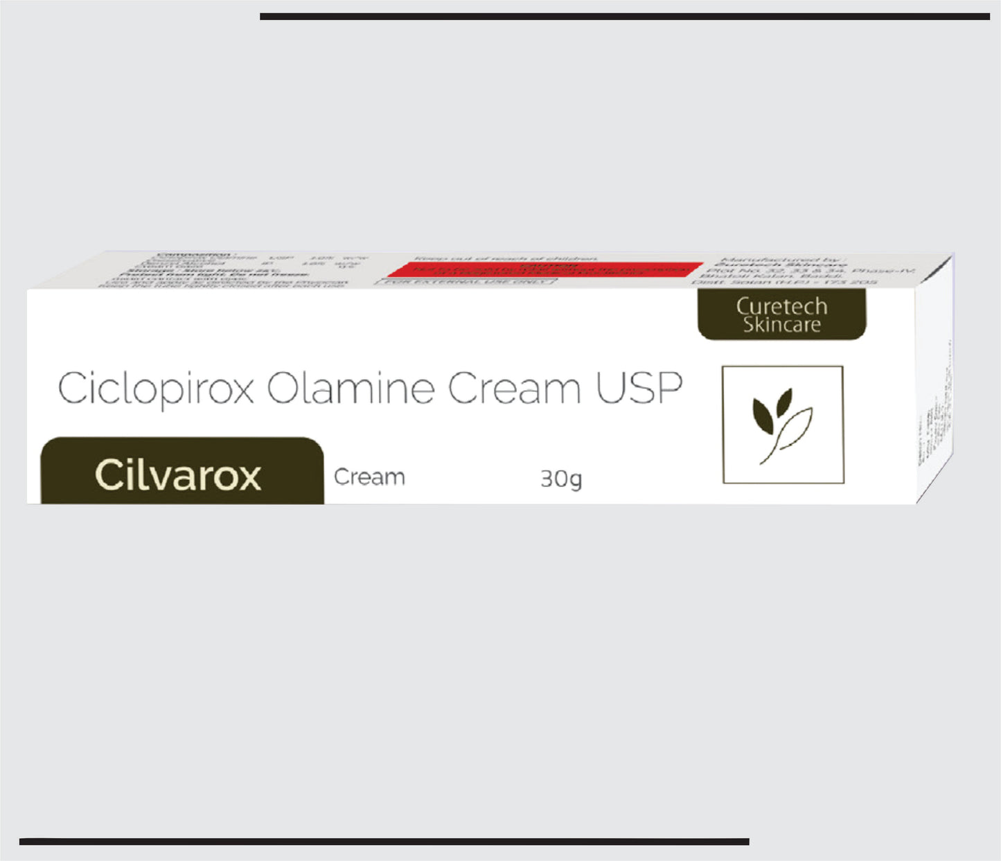 Cilvarox Cream (30g) Ciclopirox Olamine USP 1.0% w/w, Benzyl Alcohol IP 1.0% w/w by CSC