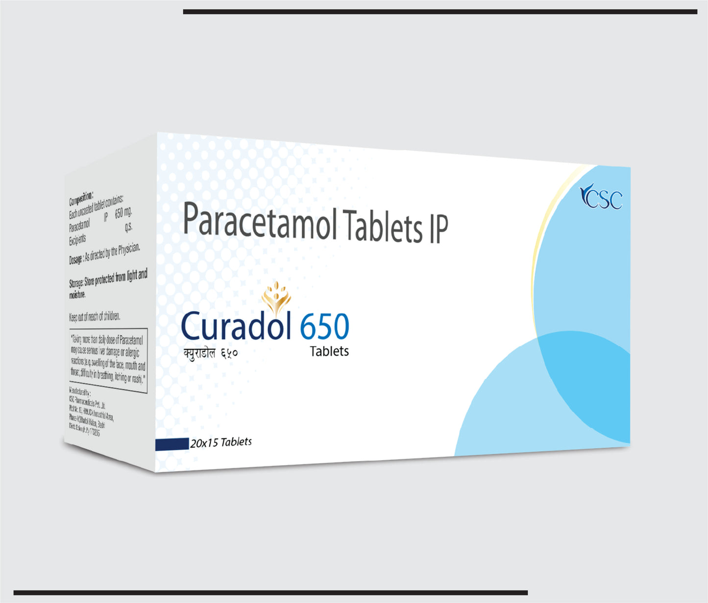 Curadol 650 (20x15) Paracetamol 650 mg by CSC