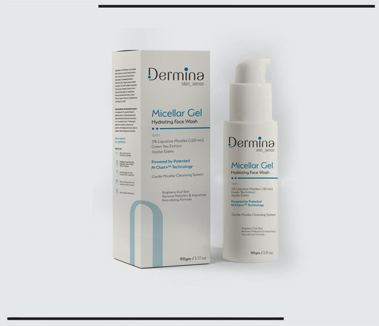 Micellar  Gel Hydrating Facewash   (90 ml ) 3% Liquorice Micelles,Green Tea  Extract ,Jojoba  Esters  by CSC