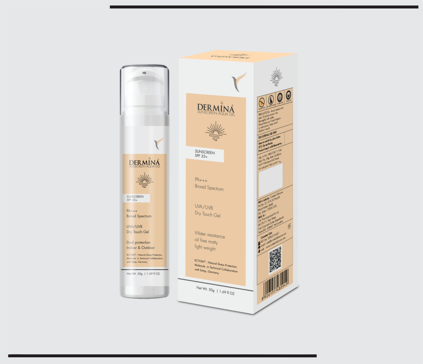 Dermina SPF 35  Sunscreen (50g) SPF35 aqua sunscreen gel by CSC