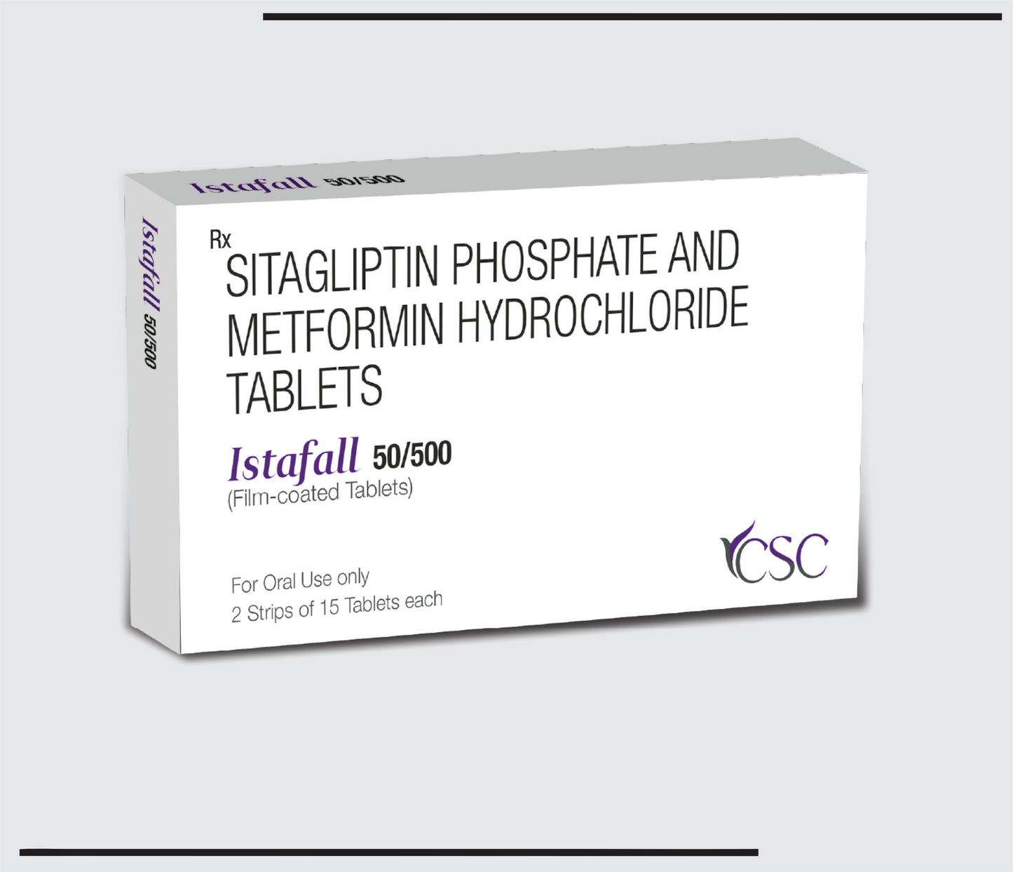 Istafall-M 50/500 (10X2X15) Sitagliptin 50mg + Metformin Hydrochloride 500mg by CSC