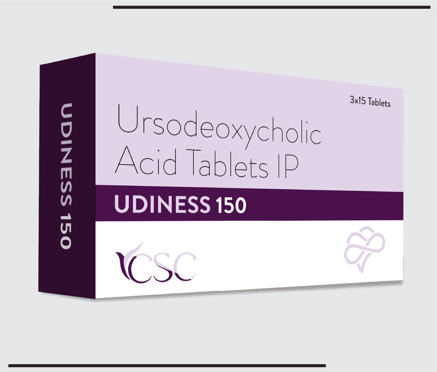 Udiness-150 (5x3x15 ) Ursodeoxycholic acid 150mg by CSC1