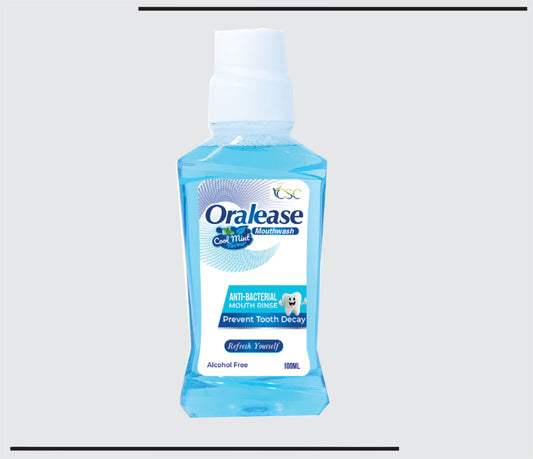 Oral Ease Mouthwash (100 ml ) Chlorhexidine Gluconate 0.2% w/v, Zinc Chloride 0.09% w/v, Sodium Fluoride 0.05% w/v Mouth Wash  by CSC