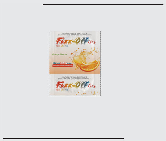 Fizz-Off Gas  25x2 (Papain,Fungal Daistase & Simethicone Effervescent Tablets ) by CSC
