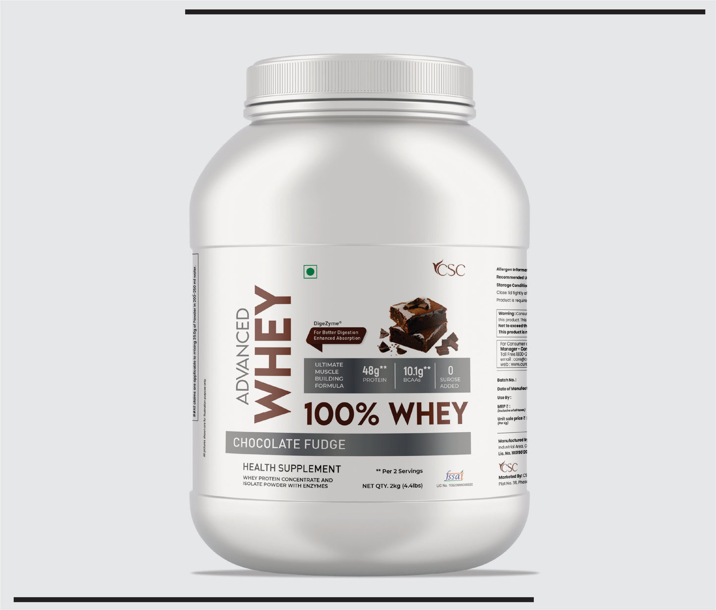 CSC Advance Whey 2LB  (900g)Protein Powder (Chocolate Fudge Flavour ) by CSC
