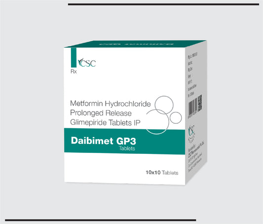 Daibimet GP3 10x10 (Metformin HCL 500mg  + Glimepiride 3mg) by CSC