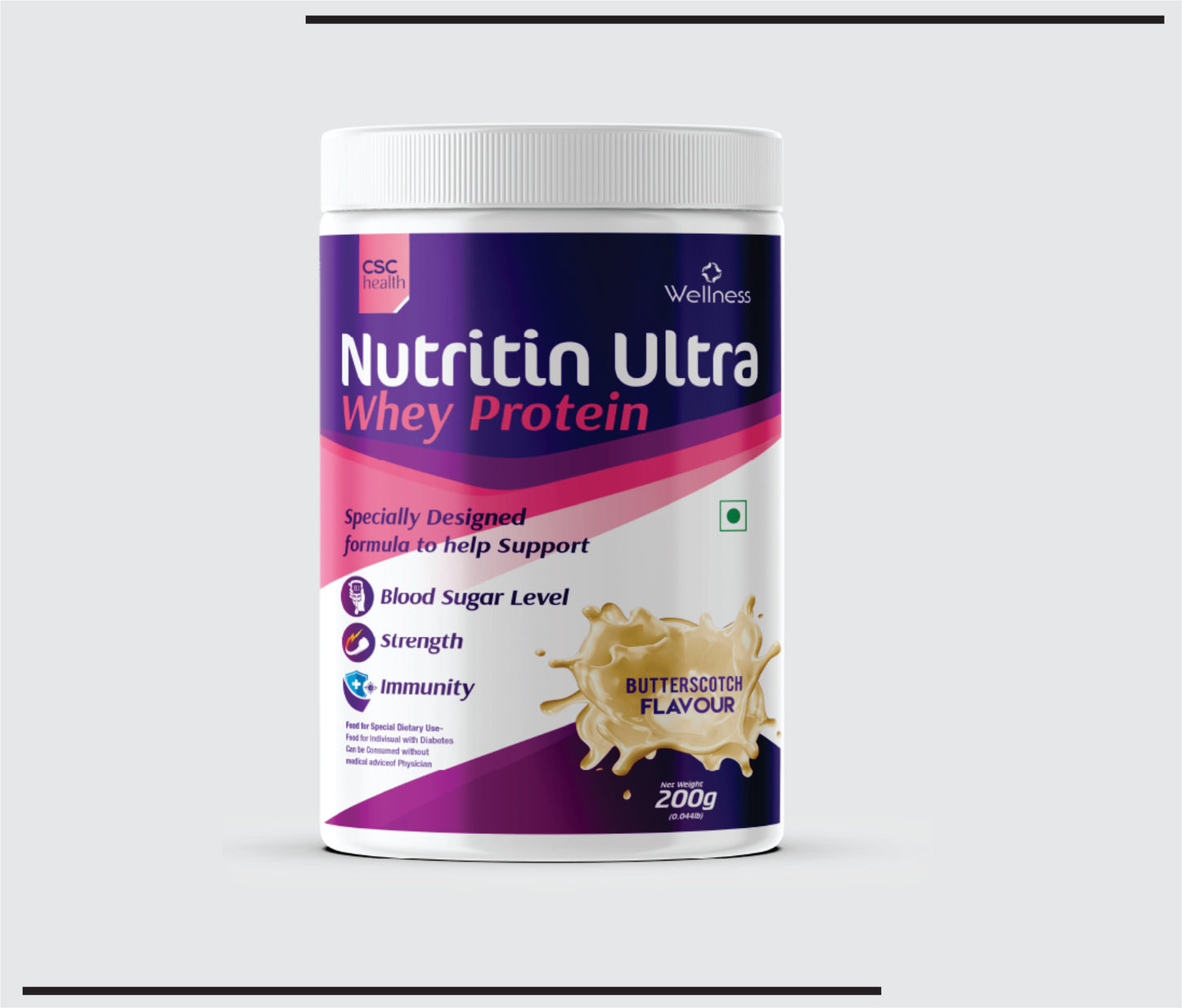 Nutritin Ultra Butter Scotch Shake  (200g)Protein Powder (Butter Scotch  flavour) by CSC