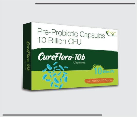CureFlora 10b 10x1x10 (Probiotic - Prebiotic 10 Billion CFU) by CSC