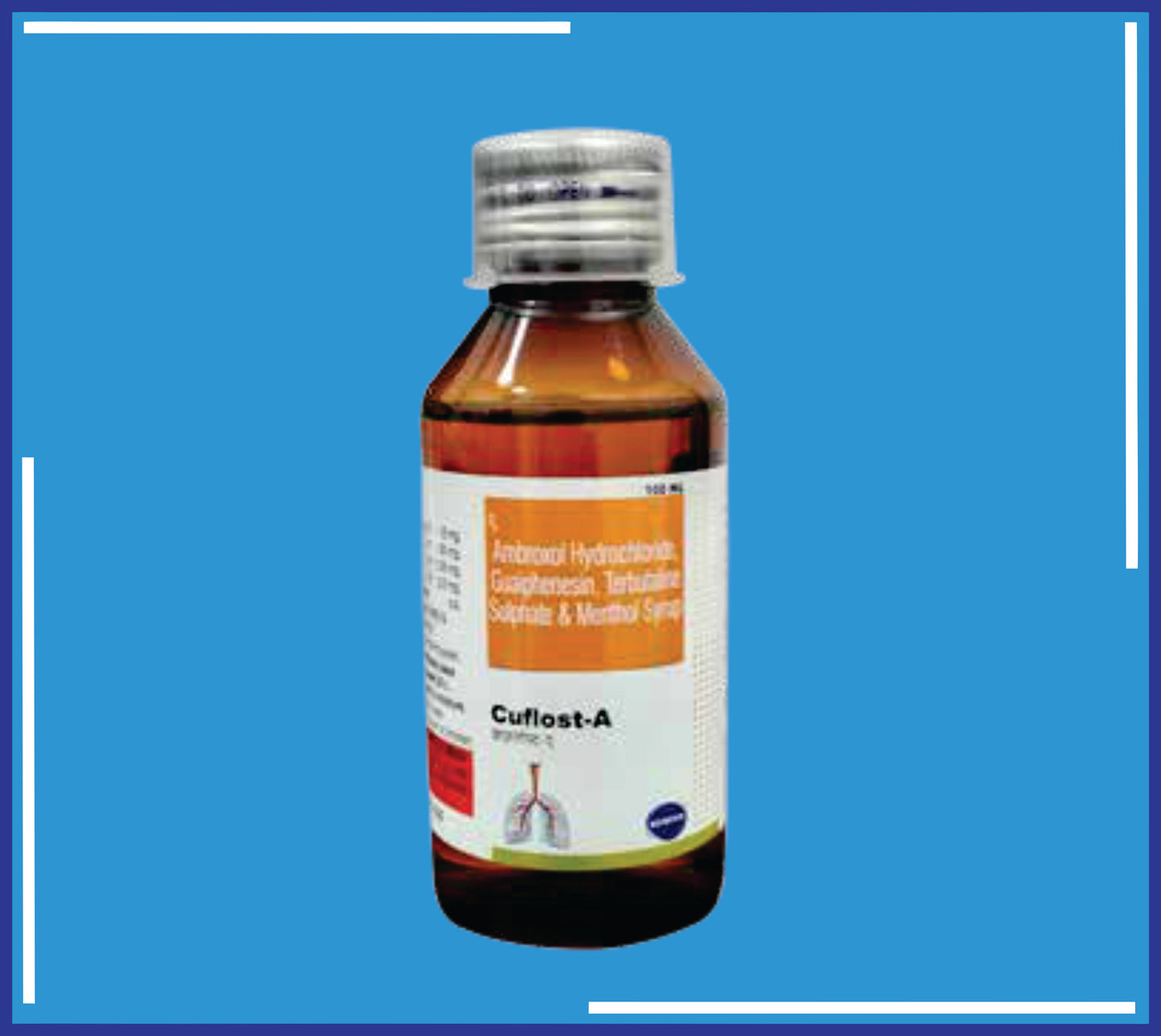 Cuflost-A Syrup 100Ml ( Terbutaline Sulphate 1.25 Mg. + Ambroxol Hcl 15 Mg + Guaiphenesin 50Mg. ) pack 100ml by Kemsyn